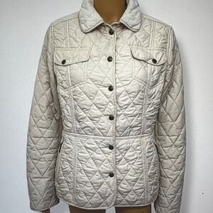 Weatherproof Ivory Quilted Jacket. Size Medium